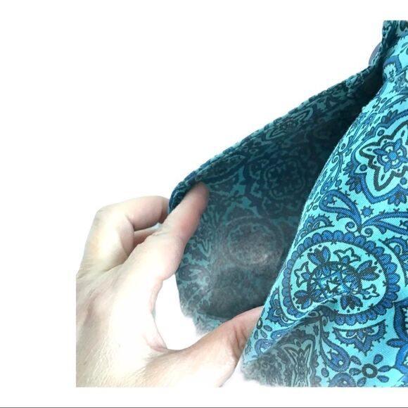 Vintage Paisley Geometric Bermuda Shorts Blue Size Small - Picture 9 of 11